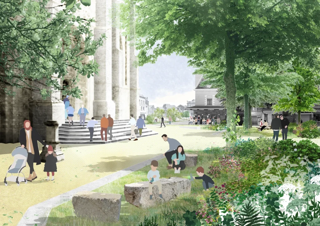 APV_Collage parvis ouest eglise